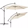 Sombrilla de jardín Extralink L-0713 3 m de diámetro, toldo beige, Modelo BLACK FOREST