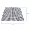 Manta de picnic PROMIS KP250, verde a rayas, 200 x 150 cm