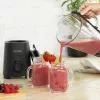 Recipiente de vaso de cristal Petra PT5531MBLKVDE Negro