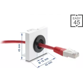 Pasacables DELOCK Easy 91072, pasacables redondo para mesa 16 mm de diámetro