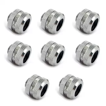 Conector XSPC G1/4 a tubo rígido de 14mm, cromado - 8 unidades