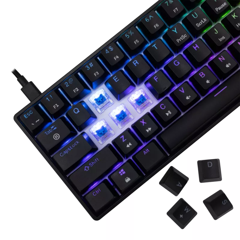 Teclado mecánico White Shark Shinobi-2 switch Blue negro distribución US