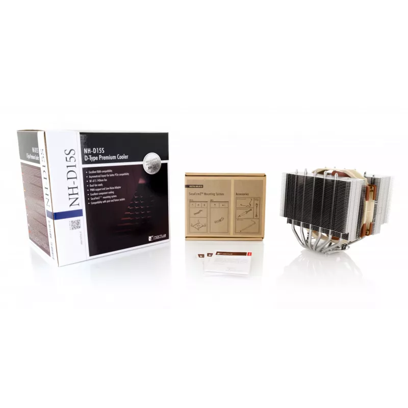 Noctua NH-D15S Sistema de refrigeración para PC Disipador de procesador 14 cm Cobre, Metálico