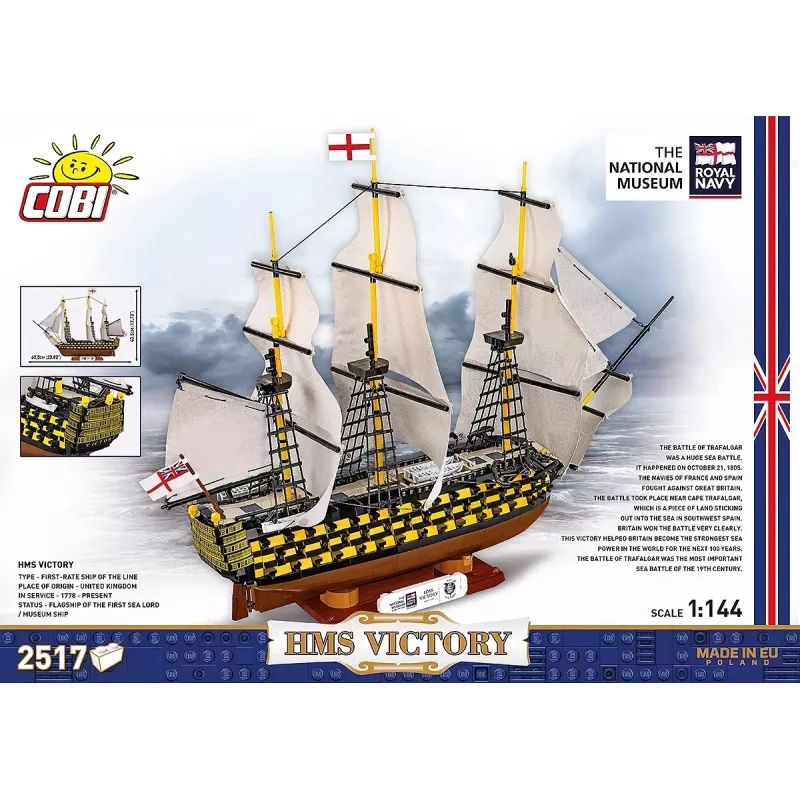 Set de construcción Cobi HMS Victory — 2.517 piezas, detallado modelo histórico de velero