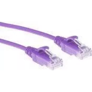 ACT Lila 1 metro LSZH U/UTP CAT6 Datacenter Slimline cable de red sin pestaña con conectores RJ45