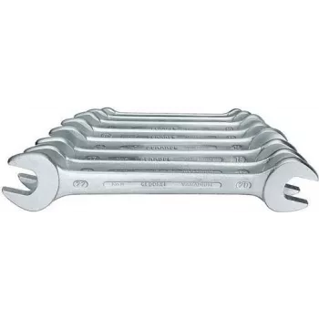 Gedore 6077380 juego de llaves fijas dobles, 8 uds, 6-17 mm, DIN 3110
