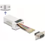 DeLOCK D-Sub 9 conector hembra a conector hembra RJ45 set de montaje blanco VGA RJ-45