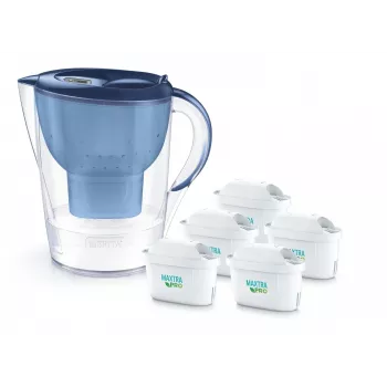 Jarra filtrante BRITA Marella XL con 5 cartuchos MAXTRA PRO, azul