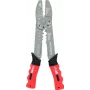 Alicate de crimpar KS Tools 115.1231, 220 mm – para terminales aislados y no aislados
