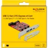Tarjeta PCI Express x4 DeLOCK 90492 USB Type-C USB Type-A