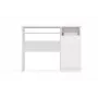 Escritorio top e shop PORTO derecho blanco, tablero rectangular de aglomerado 985×510×755 mm, 1 cajón, bandeja para teclado