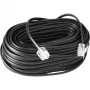 Wentronic Goobay Cable de conexión modular, negro, 10 m - conector macho RJ11/RJ14 (6P4C) a conector macho RJ11/RJ14 (6P4C) (50319)
