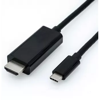 Adaptador de cable de vídeo USB Type-C HDMI negro ROLINE 11.04.5840 1 m