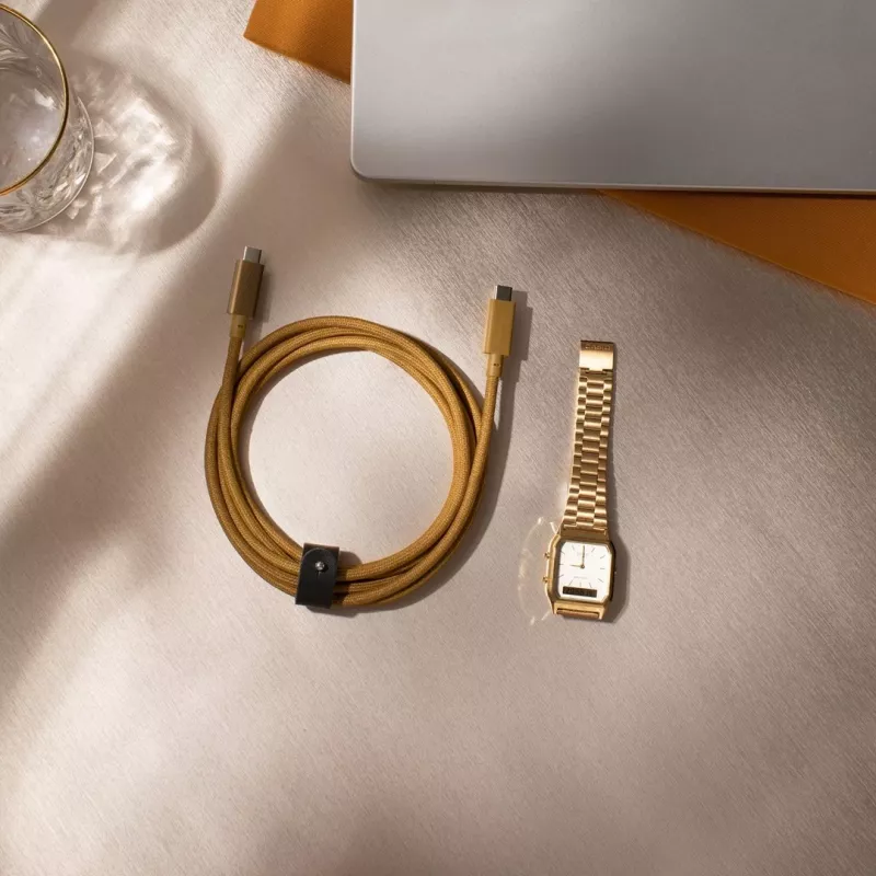Cable USB-C a USB-C Native Union Belt Cable Pro 240W, 2,4 m, USB 2.0, 0,48 Gbit/s, verde