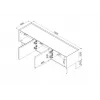 Mueble TV Cama FELLINI 150x40x52 verde oliva + tablero de roble aceitado