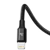 Cable USB Baseus Rapid 3 en 1 1,5 m USB-A USB-C/Micro USB-A/Lightning negro