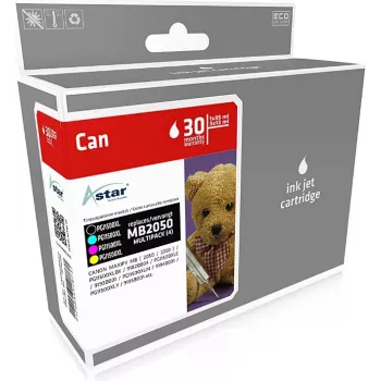 AS46150 ASTAR CANON PGI1500XL MB tinta (4) cmyk HC reacondicionado 1200/1020/780/935