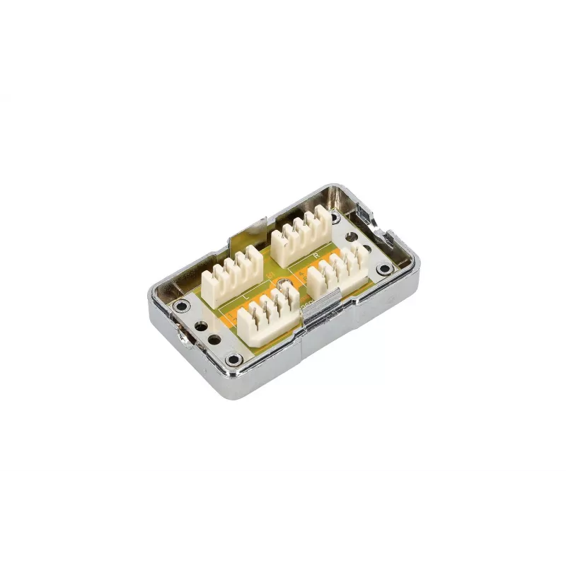 Toma de conexión Extralink CAT6 STP, conector pasante, plateado