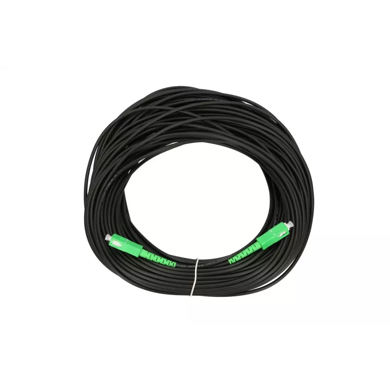 Patchcord Extralink SC/APC–SC/APC simplex, monomodo G.657A2, cable drop redondo FTTH, 10 m