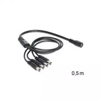 Cable de alimentación DeLOCK 83287 negro 0,5 m