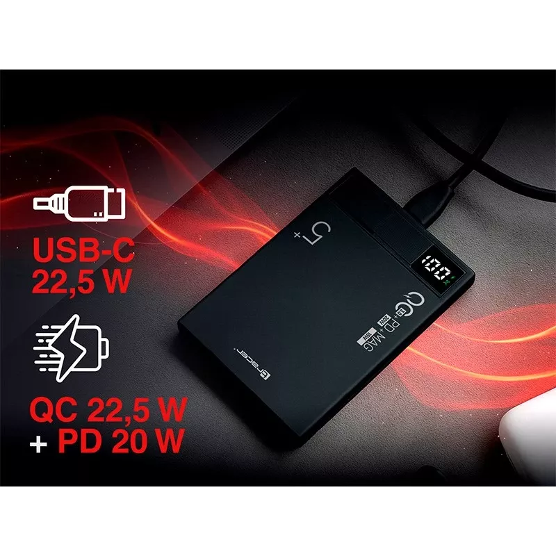 Tracer AirMag1 polímero de litio (LiPo) 5000 mAh carga inalámbrica negra