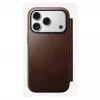 Funda para móvil Nomad Modern Leather Folio para iPhone 17 Pro, cuero/aluminio, 16 cm (6,3