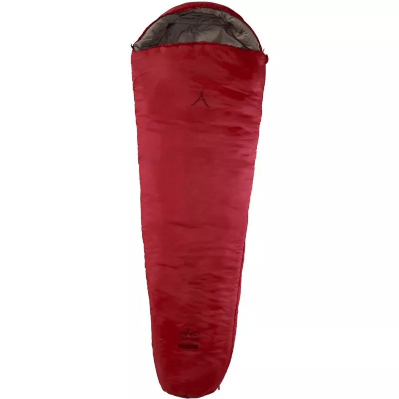 Saco de dormir Grand Canyon KANSAS 190 rojo — modelo ligero para 3 estaciones