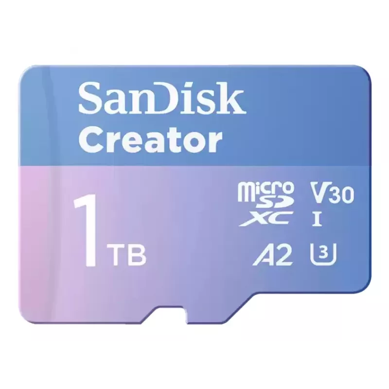 SanDisk Creator tarjeta de memoria microSD 1TB con altas velocidades de transferencia de hasta 190 MB/s