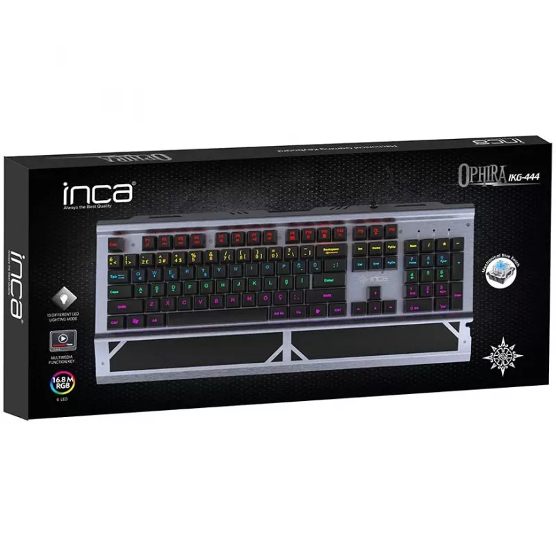 Teclado gaming Incase IKG-444 mecánico, RGB, distribución alemana retail