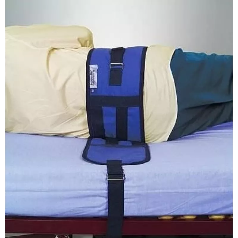 Cinturón de seguridad TIMAGO SCP 4500 – textil, longitud regulable 200 cm, perímetro de tronco 84–105 cm, hebilla de cierre rápido