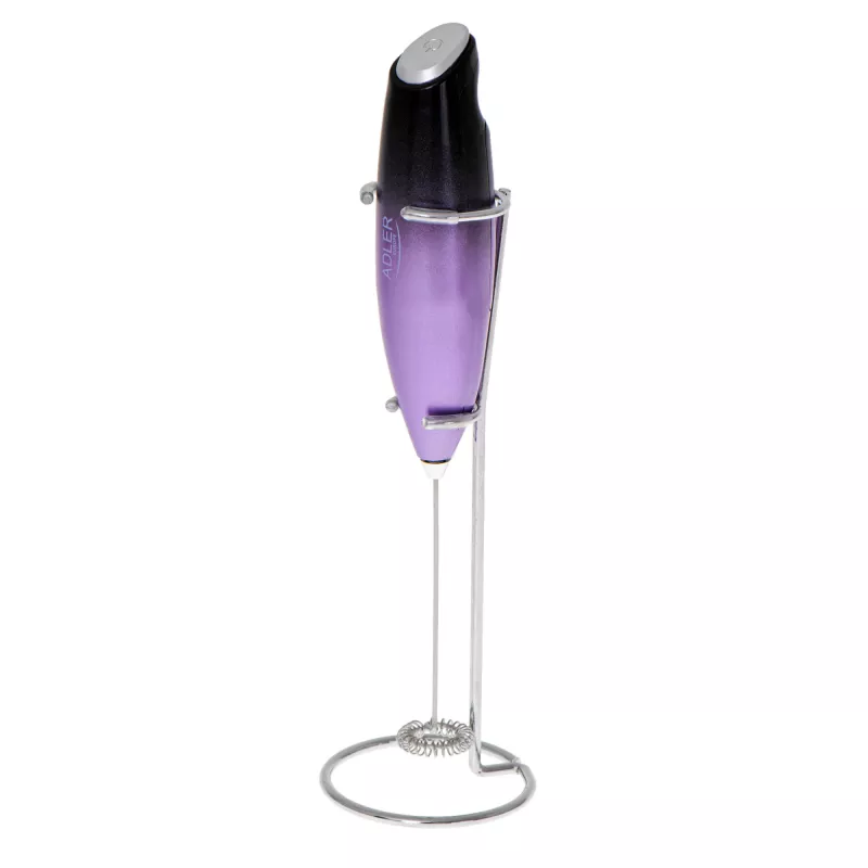 Adler | Espumador de leche con soporte | AD 4499 | Espumador de leche | Negro/Morado