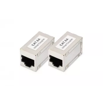 Acopladores modulares CAT 6A blindados Digitus 2 unidades RJ-45 contactos dorados