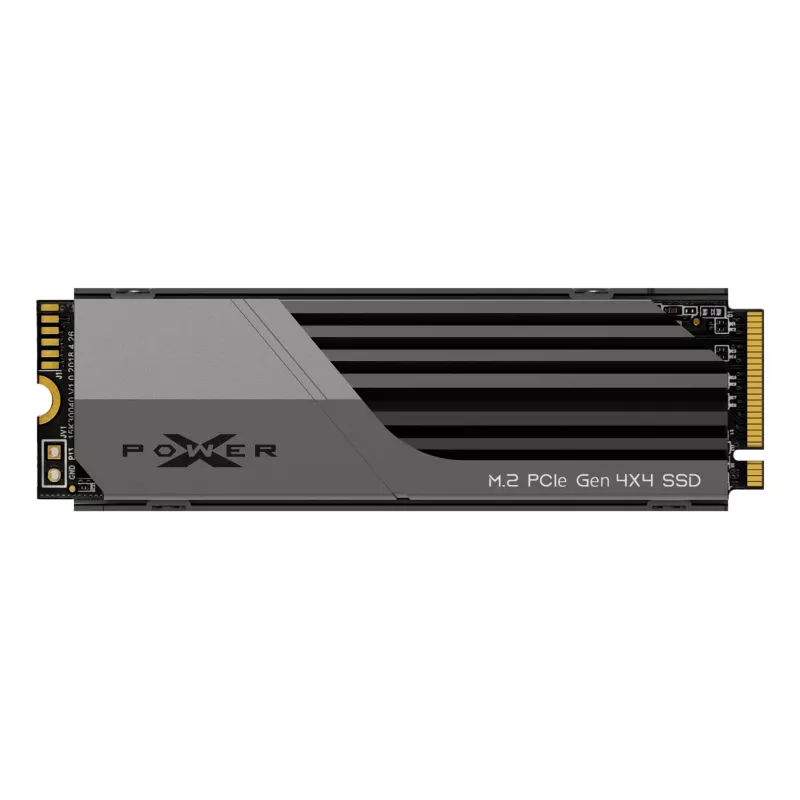 SSD M.2 NVMe Silicon Power 1 TB PCIe 4.0 (2280) — Lectura 7000 MB/s, Escritura 6000 MB/s, disipador, 3D-NAND, NVMe 2.0
