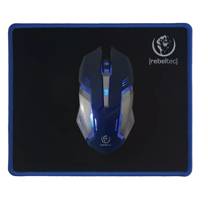 Teclado y ratón Rebeltec SHERMAN Gaming USB QZERTY Inglés Negro