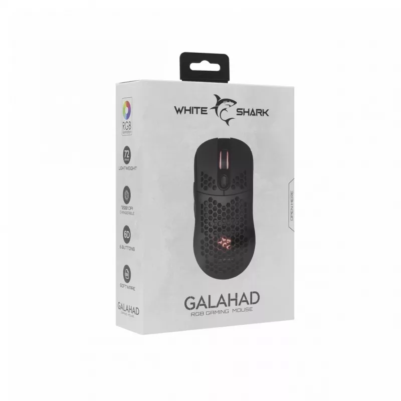 Ratón gaming White Shark GM-5007 GALAHAD-B negro