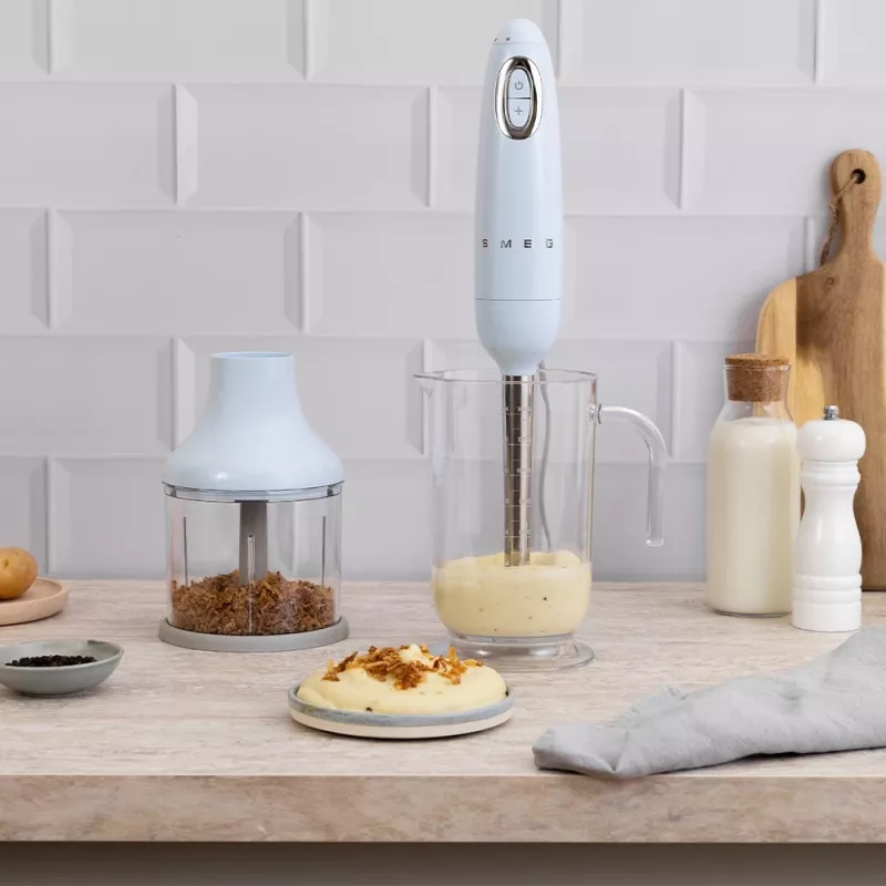 Batidora de mano Smeg HBF03PBEU 700 W azul claro, acero inoxidable