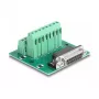 DeLOCK D-Sub de 15 pines conector hembra a regleta de bornes para carril DIN 58 mm x 61 mm x 30 mm