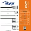 Akyga AK-C2-600 Fuente de alimentación ATX Classic 600 W, semimodular, PFC activo, ventilador de 120 mm