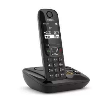 Teléfono analógico/DECT Gigaset AS690A identificador de llamadas negro