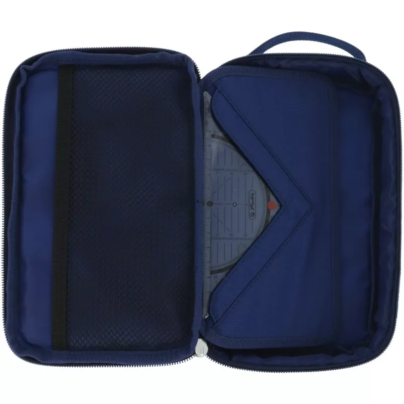 Estuche Herlitz 2 Go CamoBlue poliéster azul 210x130x60mm