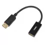 Adaptador de cable DisplayPort a HDMI IBOX iadp4k — DisplayPort (conector macho) a HDMI (conector hembra), conector recto, compatible con 4K, plateado