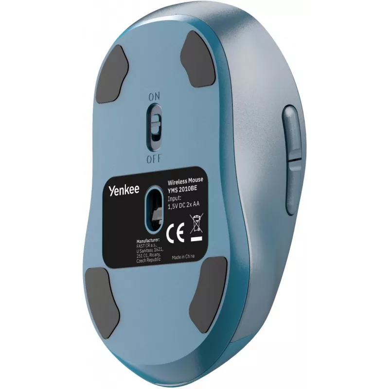 Ratón inalámbrico YENKEE YMS2010BE de doble modo ergonómico, receptor USB 2,4 GHz + Bluetooth 5.1, DPI de 4 niveles 1000–3200, 6 botones