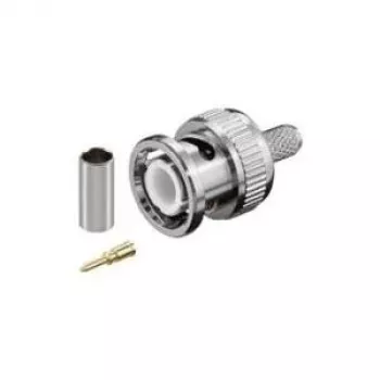 Goobay 11333 Conector BNC de crimpar para cable RG 58/U, pin dorado