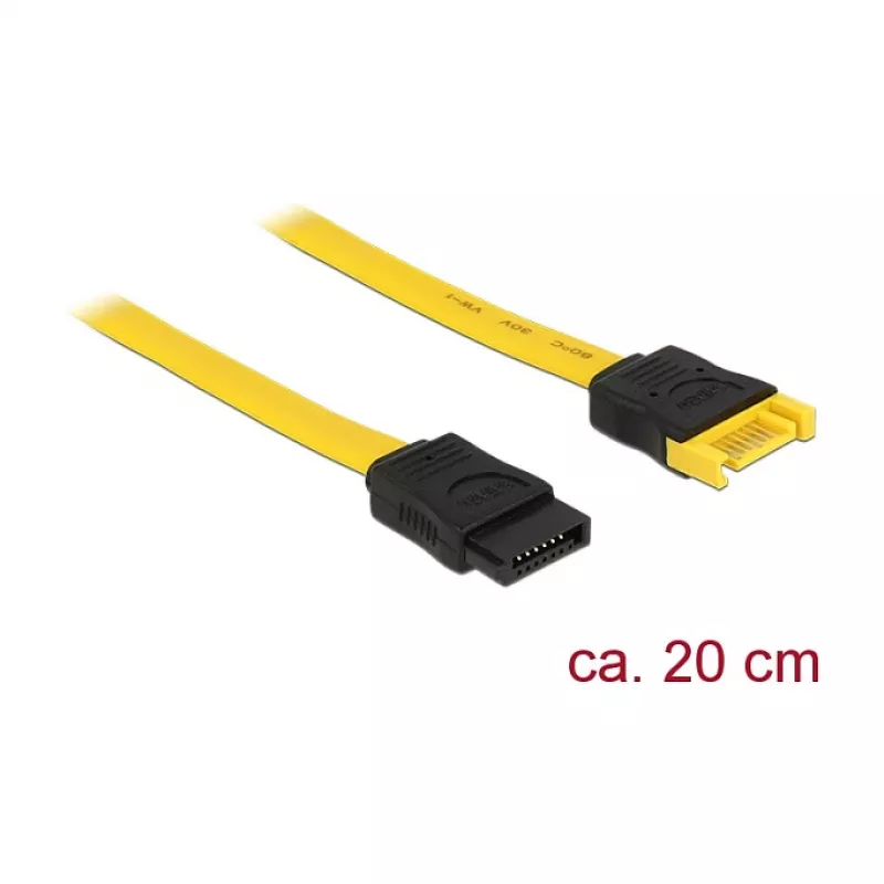 Cable SATA DeLOCK 83949 0,2 m SATA 7 pines amarillo