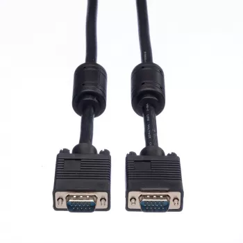 ROLINE cable de monitor con núcleo de ferrita+DDC, HD15 ST-ST 3,0 m (11.04.5653)