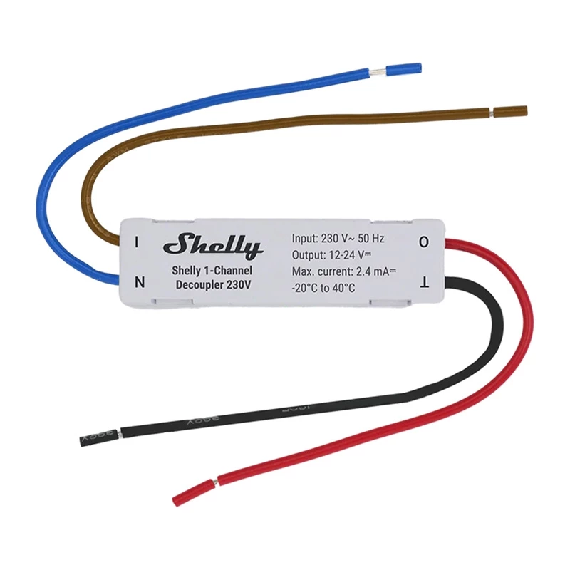 Desacoplador Shelly de 1 canal 230V