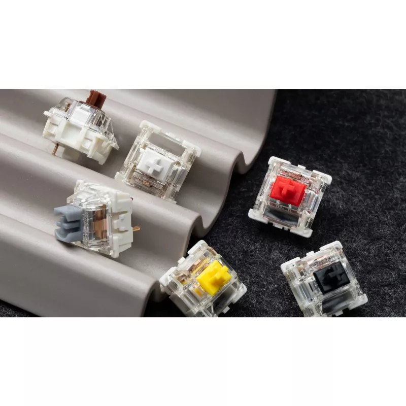 Gateron G Pro 3.0 Set de interruptores, interruptores de teclado blanco/transparente, 110 uds.