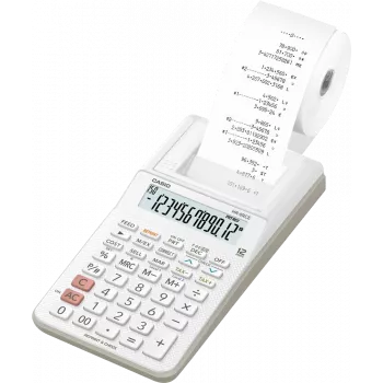Calculadora de sobremesa con impresora CASIO HR-8RCE-WE blanca