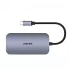 Hub de interfaz UNITEK D1071A USB 3.0 SuperSpeed 5 Gb/s plateado