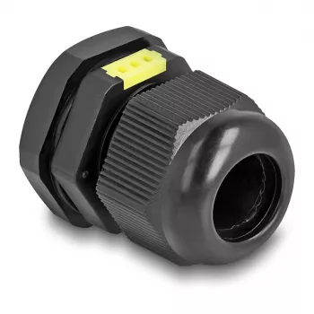 Prensaestopas DeLOCK M20 con ventilación IP68 resistente al polvo y al agua negro 2 uds.